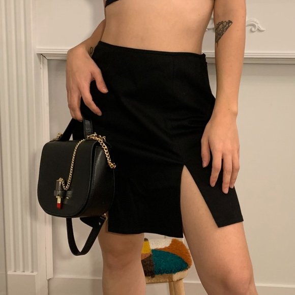 Vintage slit short skirt - Picture 2 of 3